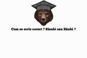 Cum se scrie corect ? Zâmbi sau Zânbi ?