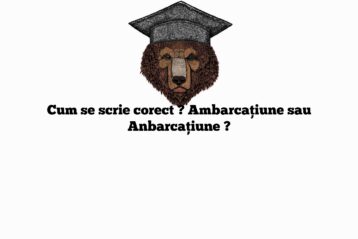 Cum se scrie corect ? Ambarcațiune sau Anbarcațiune ?