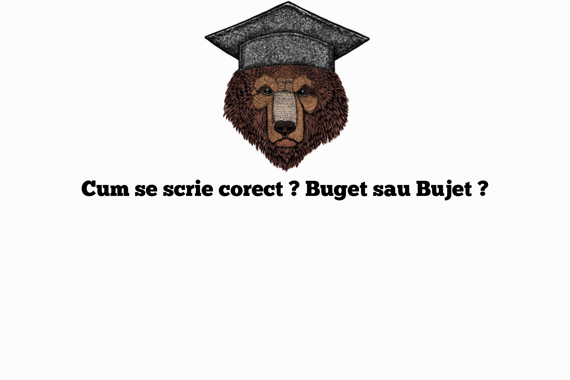 Cum se scrie corect ? Buget sau Bujet ?