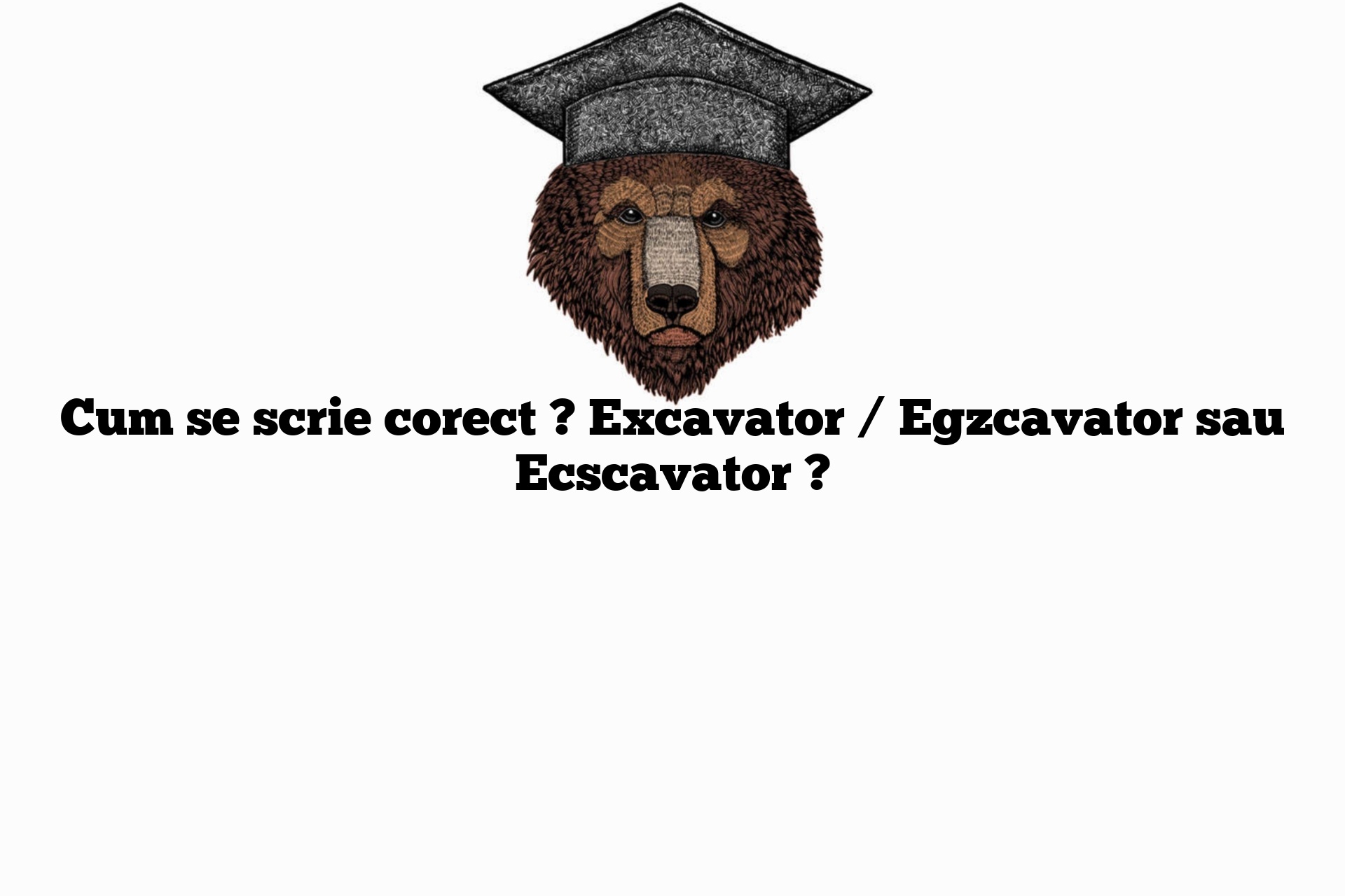 Cum se scrie corect ? Excavator / Egzcavator sau Ecscavator ?