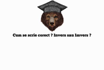 Cum se scrie corect ? Invers sau Imvers ?