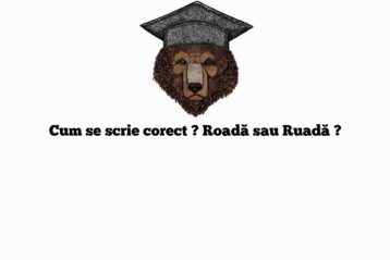 Cum se scrie corect ? Roadă sau Ruadă ?