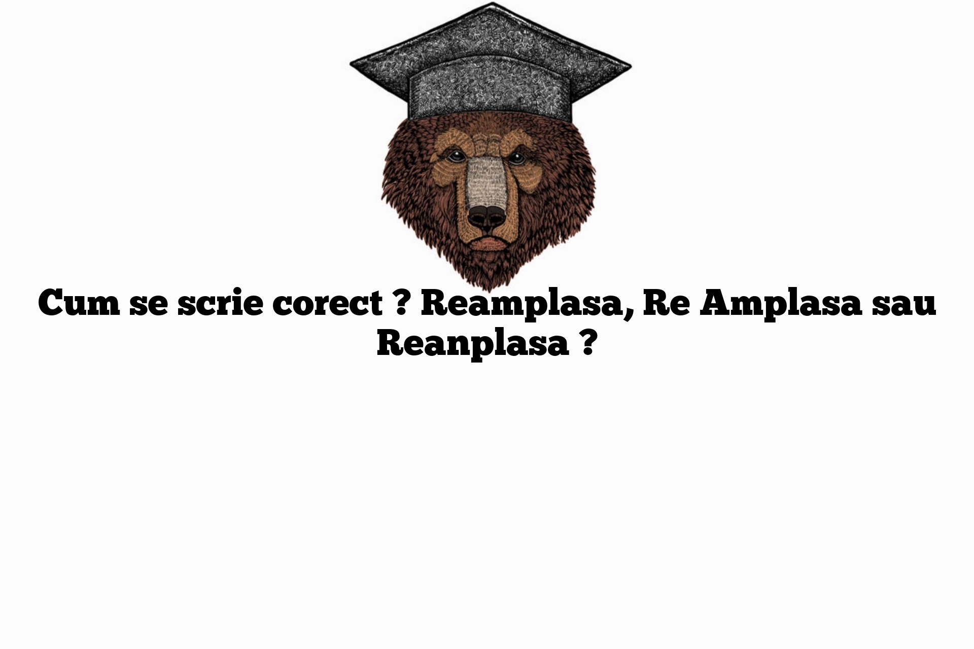 Cum se scrie corect ? Reamplasa, Re Amplasa sau Reanplasa ?