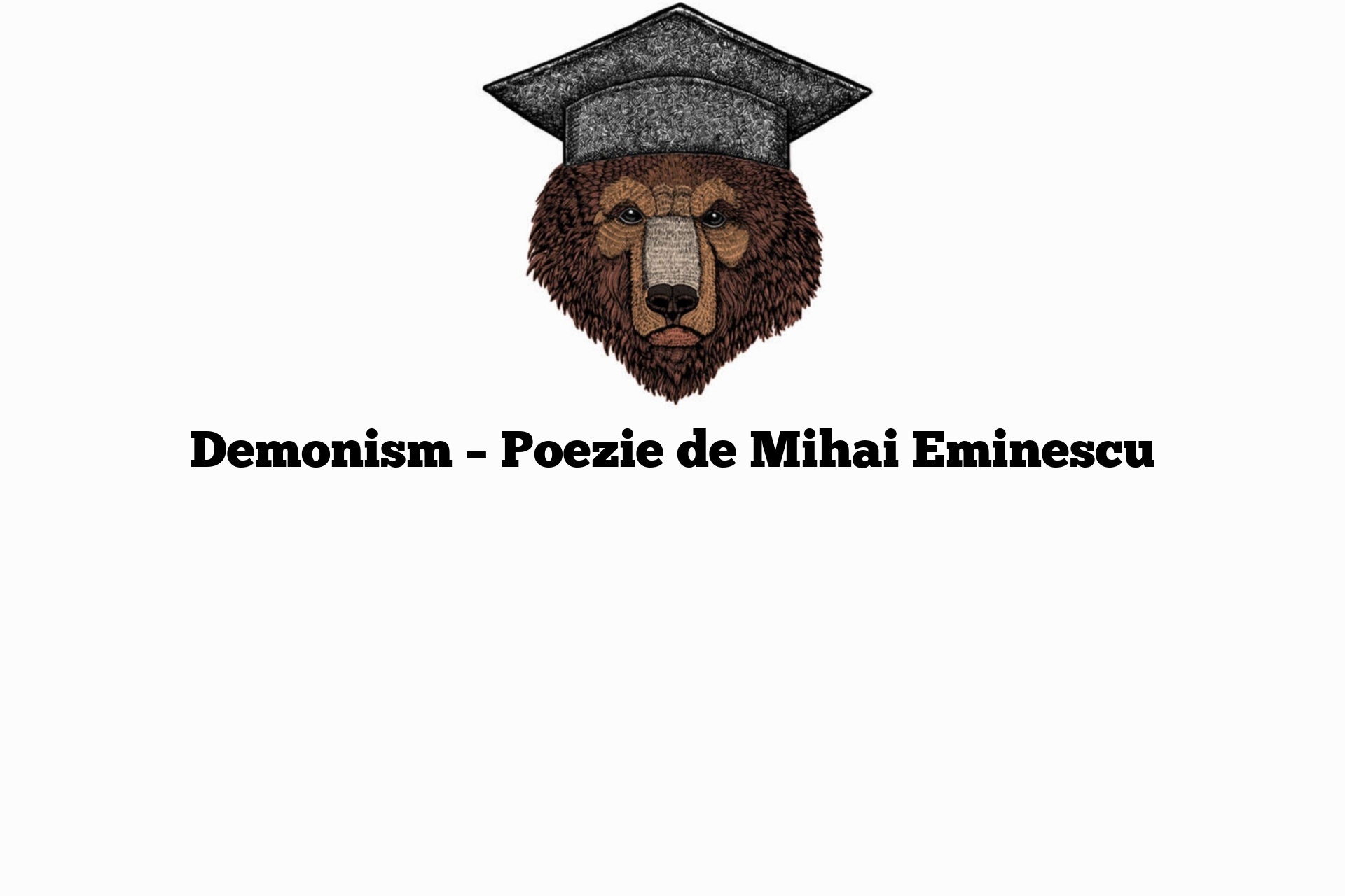 Demonism – Poezie de Mihai Eminescu
