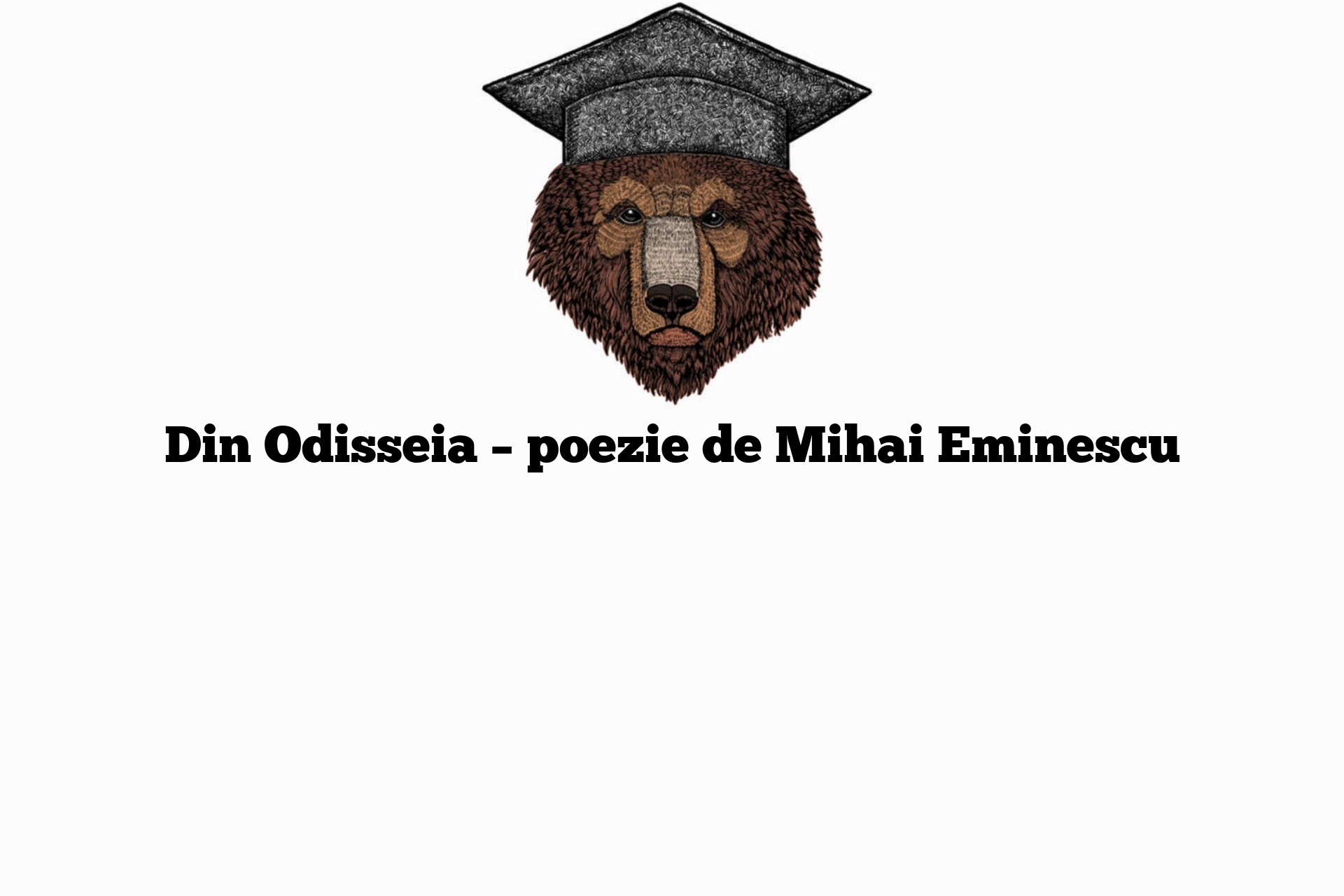 Din Odisseia – poezie de Mihai Eminescu