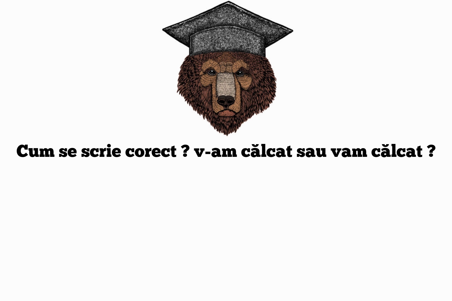 Cum se scrie corect ? v-am călcat sau vam călcat ?