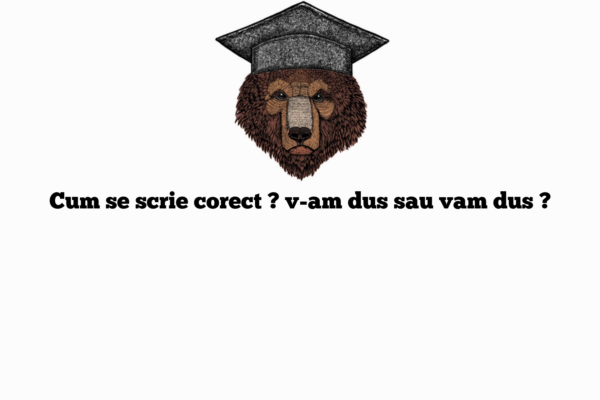 Cum se scrie corect ? v-am dus sau vam dus ?