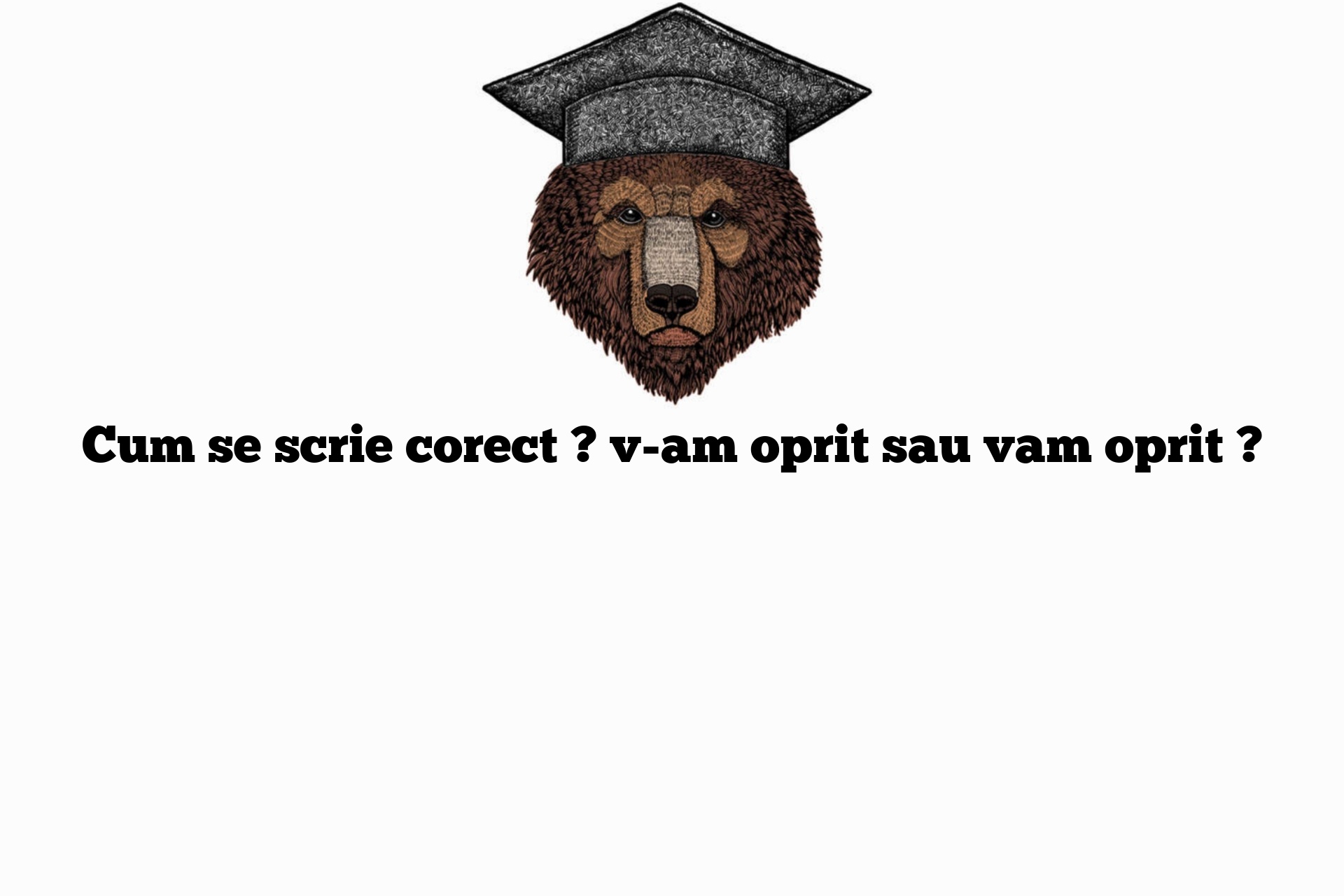 Cum se scrie corect ? v-am oprit sau vam oprit ?