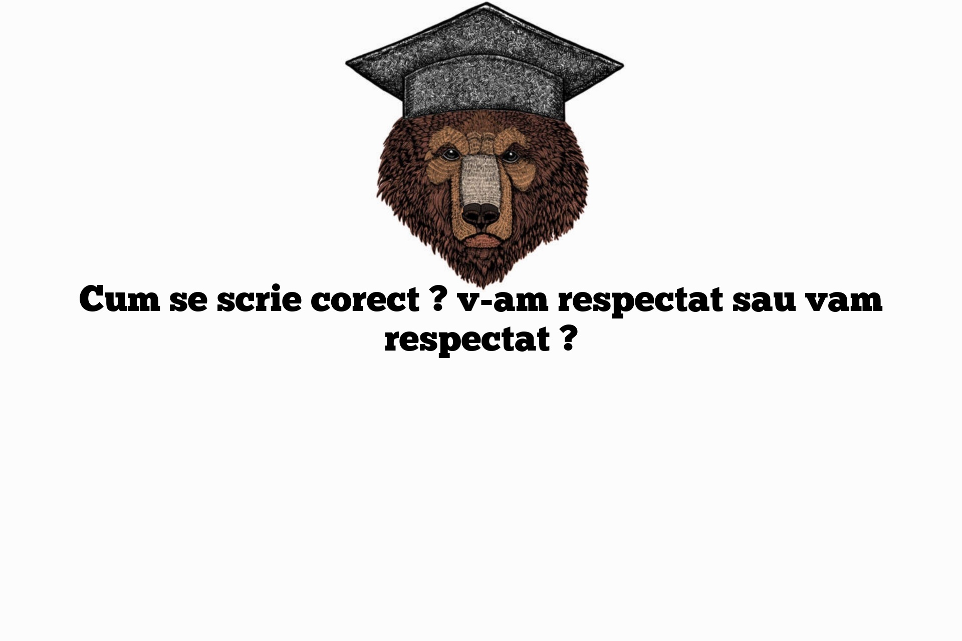 Cum se scrie corect ? v-am respectat sau vam respectat ?