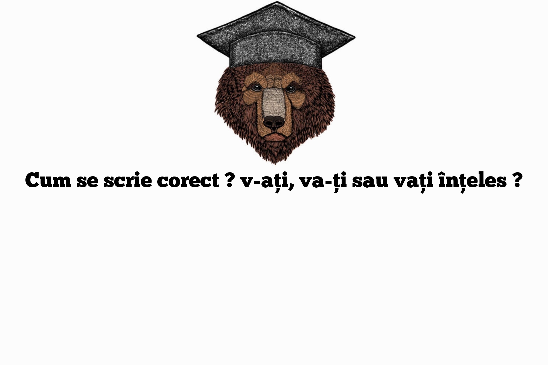 Cum se scrie corect ? v-ați, va-ți sau vați înțeles ?