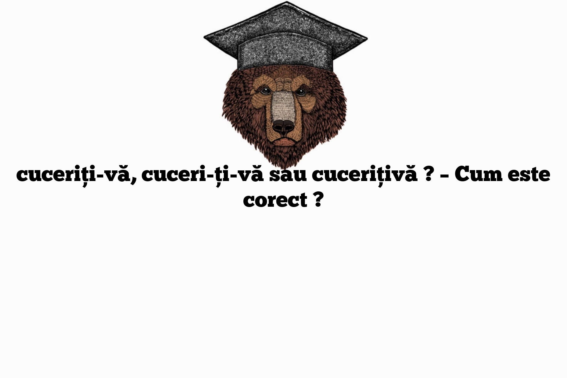 cuceriți-vă, cuceri-ți-vă sau cucerițivă ? – Cum este corect ?