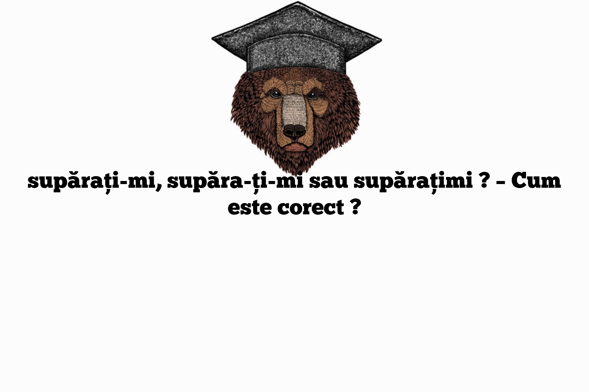 supărați-mi, supăra-ți-mi sau supărațimi ? – Cum este corect ?