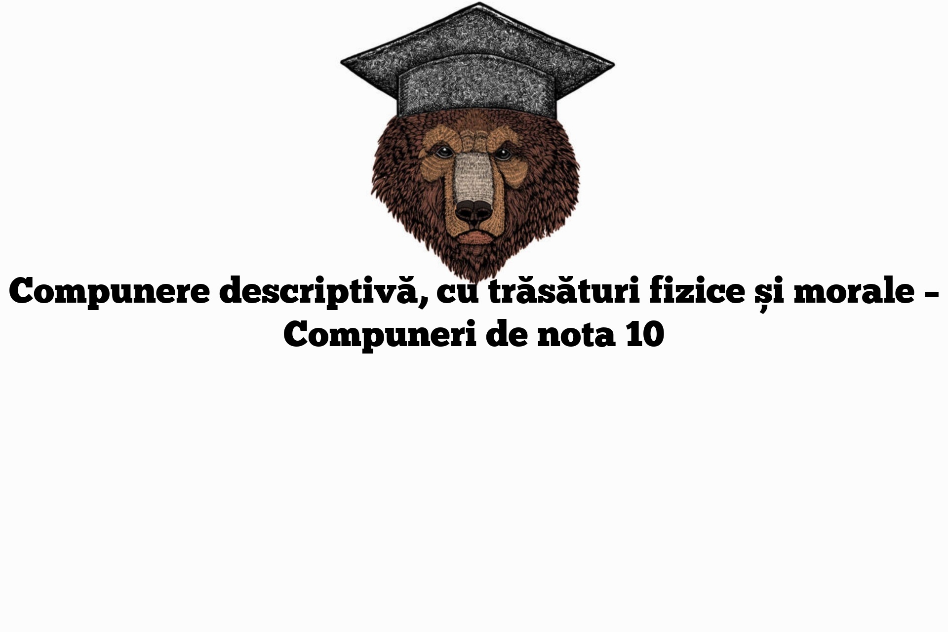 Compunere descriptivă, cu trăsături fizice și morale – Compuneri de nota 10