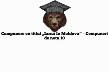 Compunere cu titlul „Iarna în Moldova” – Compuneri de nota 10