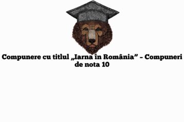 Compunere cu titlul „Iarna în România” – Compuneri de nota 10