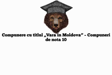 Compunere cu titlul „Vara în Moldova” – Compuneri de nota 10